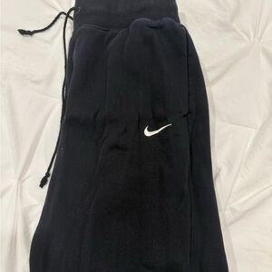 Nike Black Joggers with White Swoosh